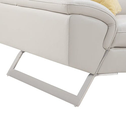 5 Seater Lounge Cream Colour Leatherette Corner Sofa Couch with Chaise Furniture Kings Warehouse 