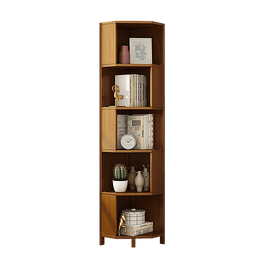 5-Shelf Corner Bookcase Industrial Bookshelf Display Storage Stand Furniture Kings Warehouse