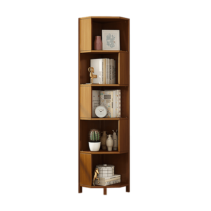5-Shelf Corner Bookcase Industrial Bookshelf Display Storage Stand Furniture Kings Warehouse 