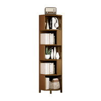 5-Shelf Corner Bookcase Industrial Bookshelf Display Storage Stand Furniture Kings Warehouse 