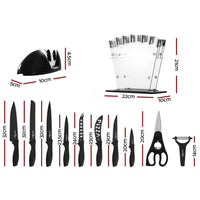 5-Star Chef 17PCS Kitchen Knife Set Stainless Steel Non-stick with Sharpener Home & Garden Kings Warehouse 