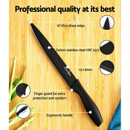 5-Star Chef 7PCS Kitchen Knife Set Stainless Steel Non-stick with Sharpener Home & Garden Kings Warehouse 