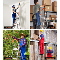 5 Step Ladder Multi-Purpose Folding Aluminium Light Weight Non Slip Platform Tools Kings Warehouse 