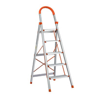 5 Step Ladder Multi-Purpose Folding Aluminium Light Weight Non Slip Platform Tools Kings Warehouse 