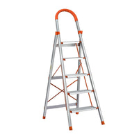 5 Step Ladder Multi-Purpose Folding Aluminium Light Weight Non Slip Platform Tools Kings Warehouse 