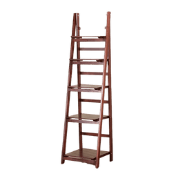 5 Tier Wooden Ladder Shelf Stand Storage Book Shelves Shelving Display Rack Furniture Kings Warehouse
