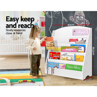 5 Tiers Kids Bookshelf Magazine Shelf Organiser Bookcase Display Rack White Baby & Kids Kings Warehouse 