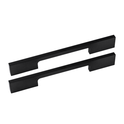 5 x 128mm Kitchen Handle Cabinet Cupboard Door Drawer Handles square Black furniture pulls Furniture Kings Warehouse 