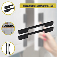 5 x 128mm Kitchen Handle Cabinet Cupboard Door Drawer Handles square Black furniture pulls Furniture Kings Warehouse 