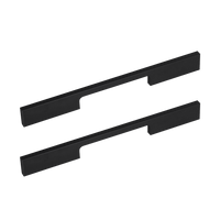 5 x 160mm Kitchen Handle Cabinet Cupboard Door Drawer Handles square Black furniture pulls Furniture Kings Warehouse 