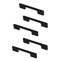 5 x 96mm Kitchen Handle Cabinet Cupboard Door Drawer Handles square Black furniture pulls Furniture Kings Warehouse 