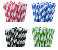 50 Pack Blue White Drinking Straws Biodegradable Eco Paper Birthday Party Event Bistro Bar Cafe Take Away Kings Warehouse 