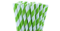 50 Pack Green White Drinking Straws Biodegradable Eco Paper Birthday Party Event Bistro Bar Cafe Take Away Kings Warehouse 