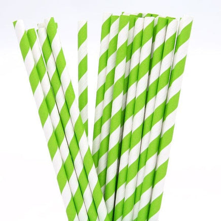 50 Pack Green White Drinking Straws Biodegradable Eco Paper Birthday Party Event Bistro Bar Cafe Take Away Kings Warehouse 