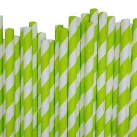 50 Pack Green White Drinking Straws Biodegradable Eco Paper Birthday Party Event Bistro Bar Cafe Take Away Kings Warehouse 