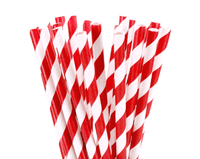 50 Pack Red White Drinking Straws Biodegradable Eco Paper Birthday Party Event Bistro Bar Cafe Take Away Kings Warehouse 