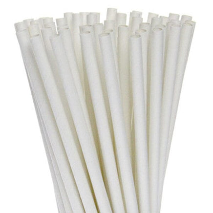 50 Pack White Drinking Straws Biodegradable Eco Paper Birthday Party Event Bistro Bar Cafe Take Away Kings Warehouse 