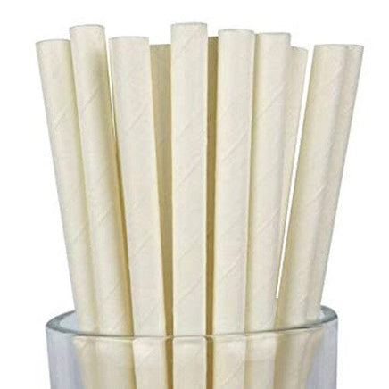 50 Pack White Drinking Straws Biodegradable Eco Paper Birthday Party Event Bistro Bar Cafe Take Away Kings Warehouse 