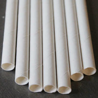 50 Pack White Drinking Straws Biodegradable Eco Paper Birthday Party Event Bistro Bar Cafe Take Away Kings Warehouse 