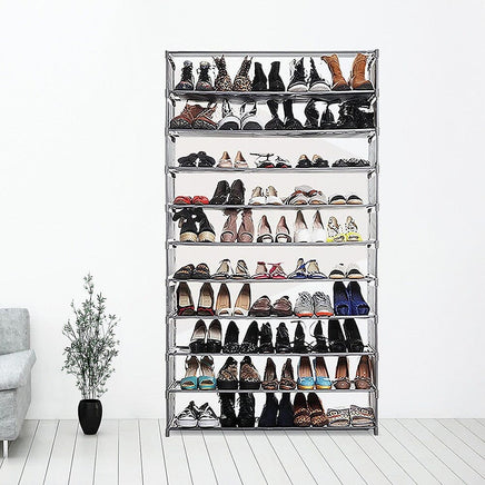 50 Pairs 10 Tiers Shoe Rack Furniture Kings Warehouse 