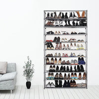 50 Pairs 10 Tiers Shoe Rack Furniture Kings Warehouse 