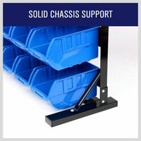 50-Piece Bin Wall Mounted Parts and Tool Storage Rack Organizer Rack for Workshop Tools Home & Garden Kings Warehouse 