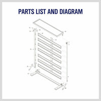 50-Piece Bin Wall Mounted Parts and Tool Storage Rack Organizer Rack for Workshop Tools Home & Garden Kings Warehouse 