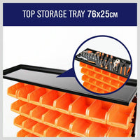 50-Piece Bin Wall Mounted Parts and Tool Storage Rack Organizer Rack for Workshop Tools Home & Garden Kings Warehouse 