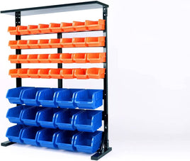 50-Piece Bin Wall Mounted Parts and Tool Storage Rack Organizer Rack for Workshop Tools Home & Garden Kings Warehouse 