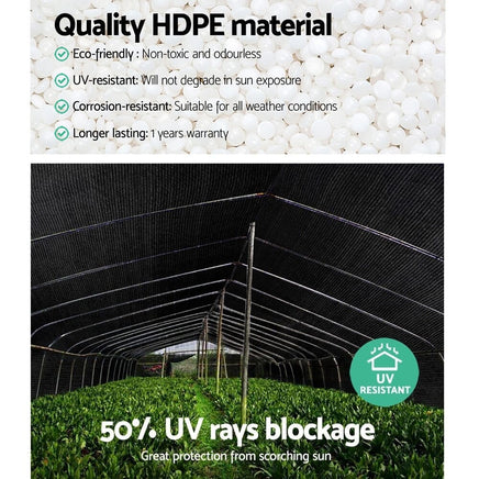 50% Shade Cloth 1.83x20m Shade Cloth Sail Heavy Duty Shadecloth Garden Mesh Roll BK Home & Garden Kings Warehouse 