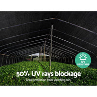 50% UV Sun Shade Cloth Shadecloth Sail Roll Mesh Garden Outdoor 1.83x50m Black End of Season Clearance Kings Warehouse 