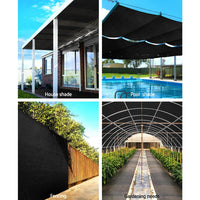 50% UV Sun Shade Cloth Shadecloth Sail Roll Mesh Garden Outdoor 1.83x50m Black End of Season Clearance Kings Warehouse 