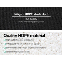 50% UV Sun Shade Cloth Shadecloth Sail Roll Mesh Garden Outdoor 1.83x50m Black End of Season Clearance Kings Warehouse 