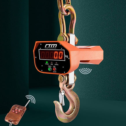 5000kg Electronic Crane Scales Industrial Hanging Digital Weight Tools Kings Warehouse 