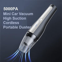 5000Pa Handheld Cordless Car Vacuum Cleaner Powerful Suction Portable Mini Home Wet Dry Auto Accessories Kings Warehouse 