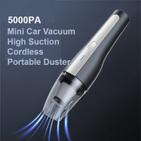 5000Pa Handheld Cordless Car Vacuum Cleaner Powerful Suction Portable Mini Home Wet Dry Auto Accessories Kings Warehouse 