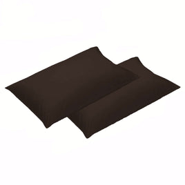 500TC Pair of Cotton Standard Pillowcases Chocolate Home & Garden Kings Warehouse 