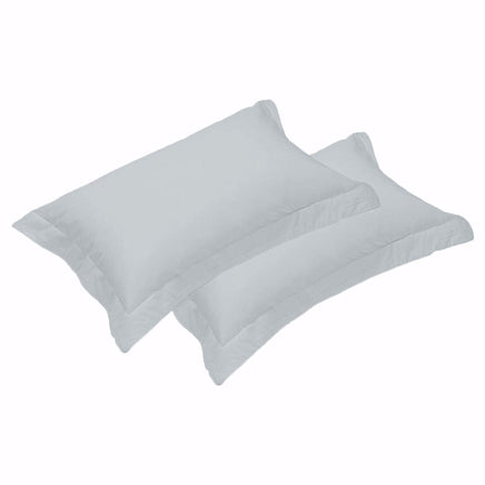 500TC Pair of Egyptian Cotton Tailored Standard Pillowcases Silver Home & Garden Kings Warehouse 