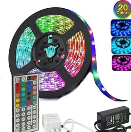 5050 RGB LED Strip Lights Waterproof SMD 300 IP65 5m 12V 44key IR Controller Kings Warehouse 