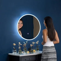 50cm LED Wall Mirror Bathroom Mirrors Light Decor Round Health & Beauty Kings Warehouse 