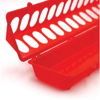 50cm Long Poultry Feeder Chicken Feeding Trough Red Plastic Flip Top Container Home & Garden Kings Warehouse 