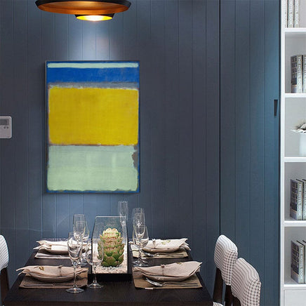 50cmx70cm Blue Yellow Green By Mark Rothko Black Frame Canvas Wall Art Kings Warehouse 