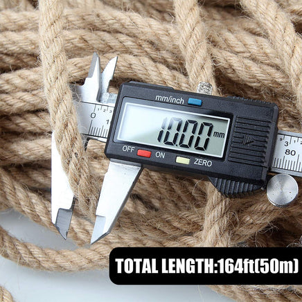 50m Sisal 10mm Rope Natural Twine Cord Thick Jute Hemp Manila Crafting Home Decor Kings Warehouse 