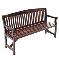 5FT Outdoor Garden Bench Wooden 3 Seat Chair Patio Furniture Charcoal Furniture Kings Warehouse 