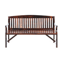 5FT Outdoor Garden Bench Wooden 3 Seat Chair Patio Furniture Charcoal Furniture Kings Warehouse 