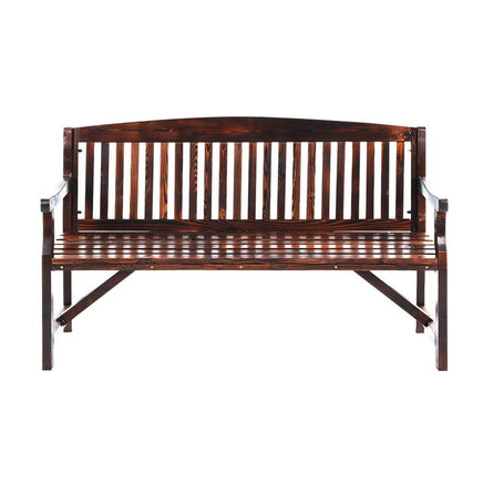 5FT Outdoor Garden Bench Wooden 3 Seat Chair Patio Furniture Charcoal Furniture Kings Warehouse 