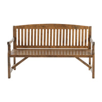 5FT Outdoor Garden Bench Wooden 3 Seat Chair Patio Furniture Natural Home & Garden Kings Warehouse 