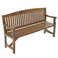 5FT Outdoor Garden Bench Wooden 3 Seat Chair Patio Furniture Natural Home & Garden Kings Warehouse 