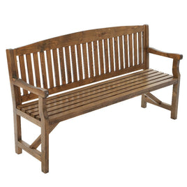 5FT Outdoor Garden Bench Wooden 3 Seat Chair Patio Furniture Natural Home & Garden Kings Warehouse 