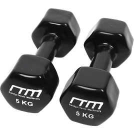 5kg Dumbbells Pair PVC Hand Weights Rubber Coated Sports & Fitness Kings Warehouse 